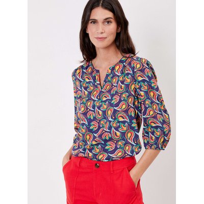 Top fluide manches 3/4 en viscose imprimée HORACIO LA FIANCÉE