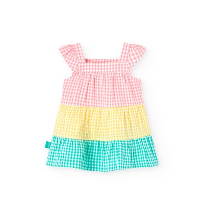 Robe en popeline a carreaux BOBOLI