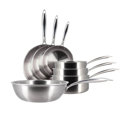 Batterie de cuisine 7 pièces en acier inoxydable, TRIPLY MENASTYL