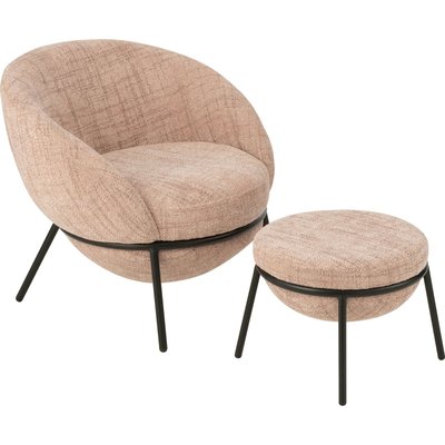 Fauteuil   avec repose pied métal  élégant RECOLLECTION