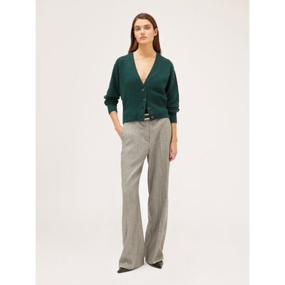 Pantalon large en tissu teint en FIL à chevrons de viscose mélangée MOTIVI