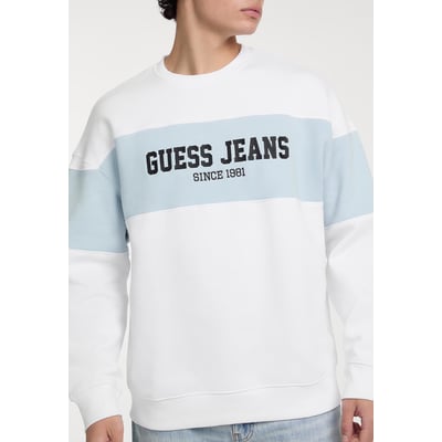 Sweat-Shirt Ras-Du-Cou Rayure Horizontale GUESS JEANS