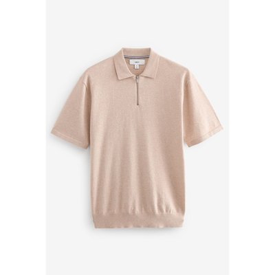 Polo en maille regular zippé manches courtes NEXT