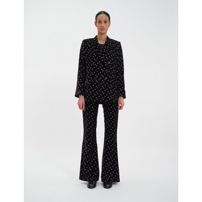 Veste en velours lisse imprimé doré ezio INES DE LA FRESSANGE PARIS