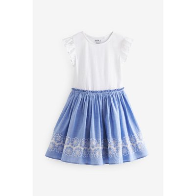 Robe avec jupe brodée coupe classique NEXT
