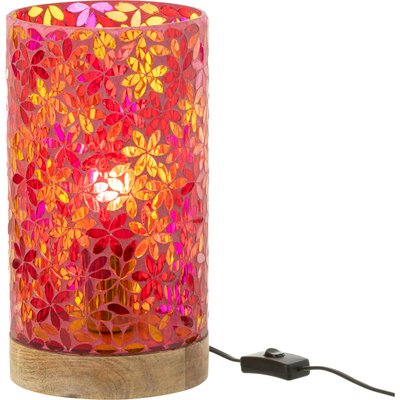 Lampe fleur mosaïque en verre  ambiance chaleureuse RECOLLECTION