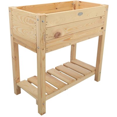 Carré potager en pin naturel sur pieds Largeur 40 cm JARDINDECO