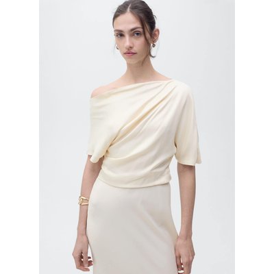 Robe midi asymétrique drapée MANGO