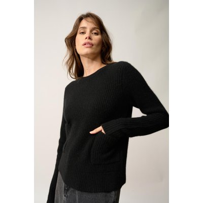 Pull Col Rond 4 Fils Noir Inaya JUST CASHMERE