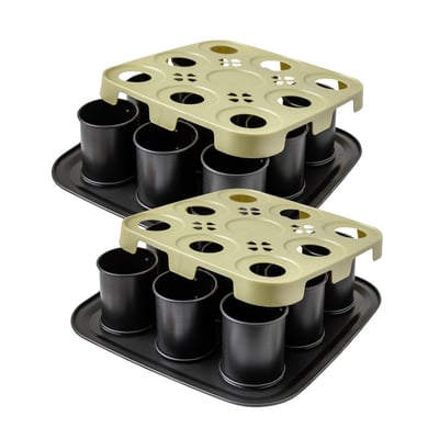 Lot de 2 moules à gâteaux 29/29 cm en acier BAKE CLICK AND GO ZENKER