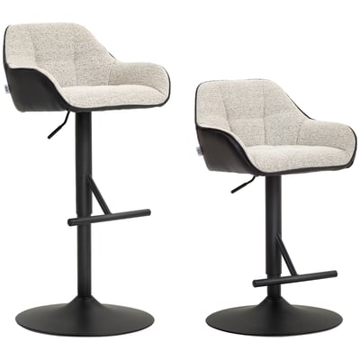 Tabouret de bar Polyester Gris clair HOMCOM