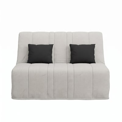 Banquette convertible NEA BZ, couchage 140x190, avec 2 coussins OFFERTS, Aba anthracite RELAXIMA