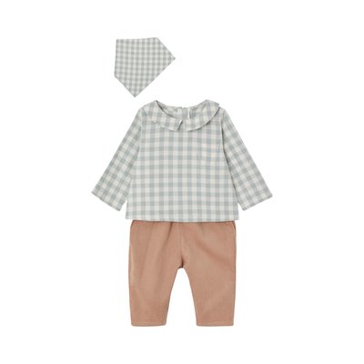 Ensemble pantalon velours + chemise et bandana ATELIER VERTBAUDET