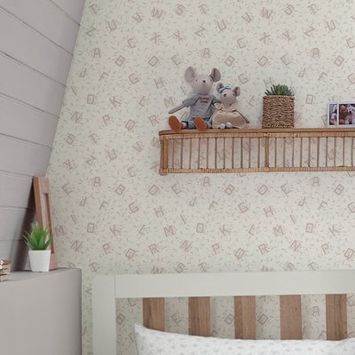 Papier peint Alphabet fleuri Dove LAURA ASHLEY