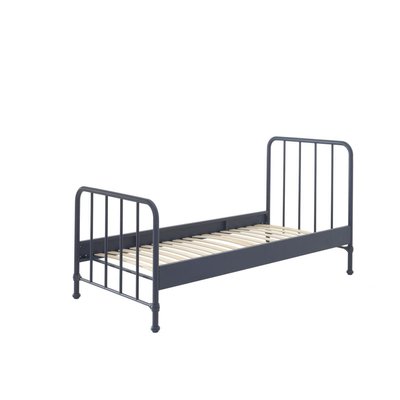 Lit simple en métal Denim mat Bronxx VIPACK