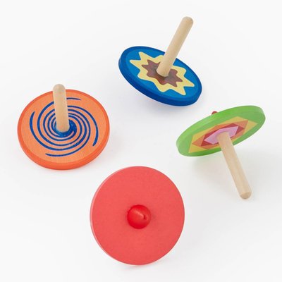 4 toupies en bois MONOPRIX MAISON