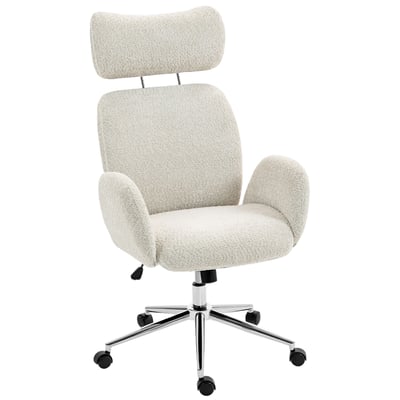 Chaise de bureau Polyester Gris clair HOMCOM