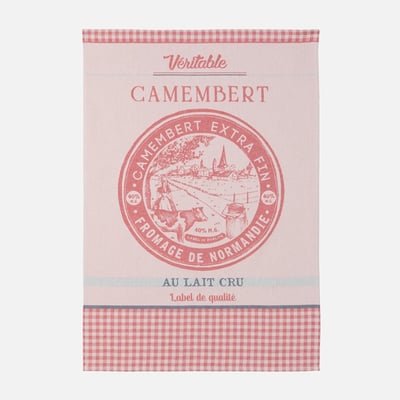 Torchon jacquard en coton VÉRITABLE CAMEMBERT COUCKE
