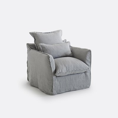 Fauteuil in gekreukt linnen, Odna LA REDOUTE INTERIEURS