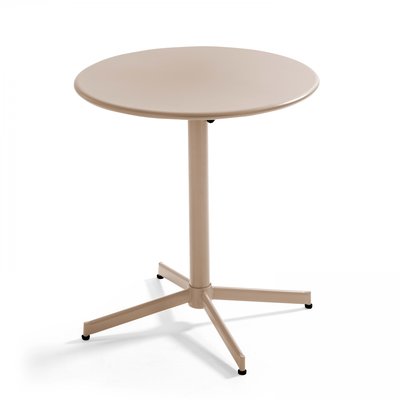 Table de jardin ronde rabattable en métal, PALAVAS OVIALA
