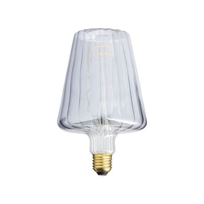 Ampoule Filament Led Déco Verre Ciselé Cône, Culot E27, 300 Lumens, Blanc Chaud XANLITE