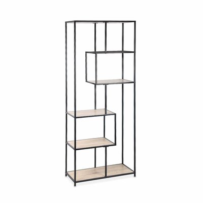 Etagère bibliothèque industrielle métal et effet bois 6 niveaux LOFT SWEEEK