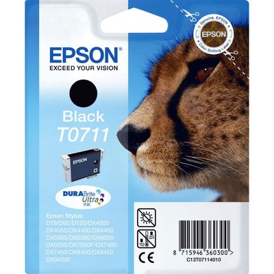 Cartouche d'encre T0711 Noire série Guépard EPSON