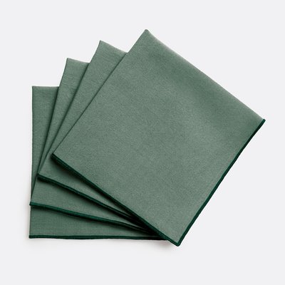 Lot de 4 serviettes de table, coton lavé, Tampa LA REDOUTE INTERIEURS