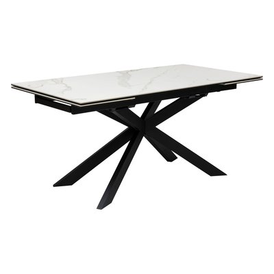 Table à manger extensible en céramique et métal pour 6 à 8 personnes ATMOSPHERA