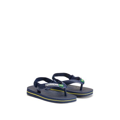Sandálias com entrededos, Baby Brasil Logo II HAVAIANAS