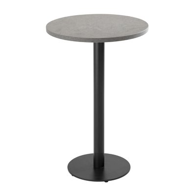 Table haute ronde Ø60 cm en aggloméré avec revêtement mélaminé, RIVOLI OVIALA