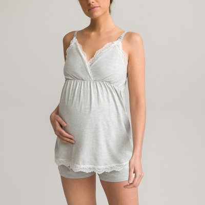 Pyjashort maternité fines bretelles, jersey chiné LA REDOUTE COLLECTIONS