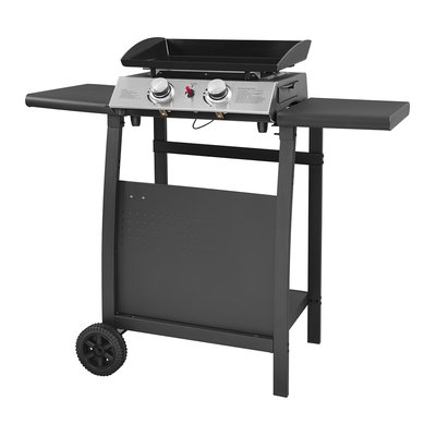 Plancha au gaz, 2 brûleurs et chariot, MALA HAPPY GARDEN