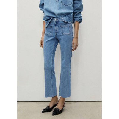 Jean flare crop poches MANGO