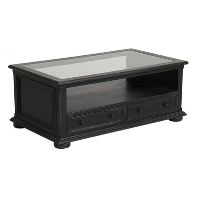 Table basse rectangulaire plateau en verre - INTERIOR'S