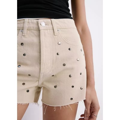 Short en jean à clous MANGO