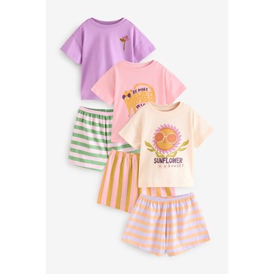 Pyjama short imprimé tournesol , lot de 3 NEXT