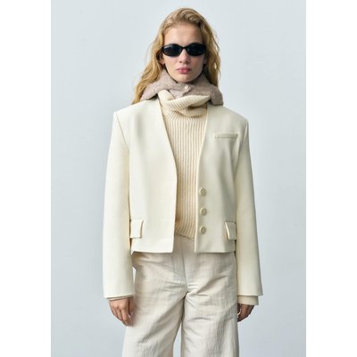 Blazer crop structuré MANGO