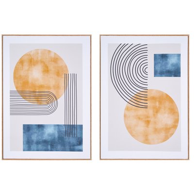 Set de 2 tableaux décoratifs abstraits WADIGA
