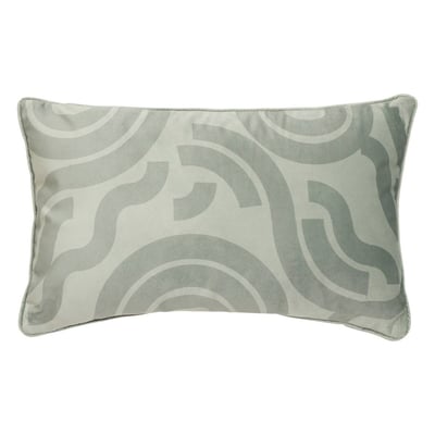 Coussin rectangulaire en velours imprimé LILOU ATMOSPHERA
