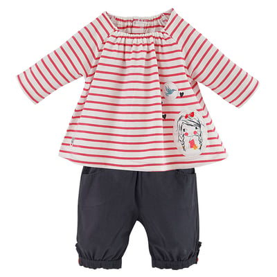 Ensemble bebe fille tunique et pantacourt SUCRE D'ORGE