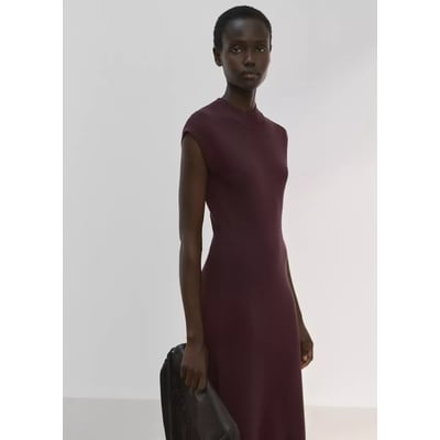 Robe maille col montant MANGO