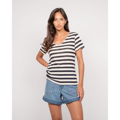 T-shirt Manches Courtes Rayures Figo DONA LISA