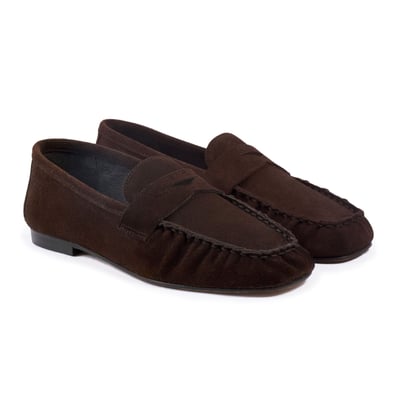 Mocassins plissés Thaïs cuir daim JULES & JENN