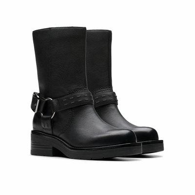 Stivali biker media altezza in pelle Rebelle Up CLARKS