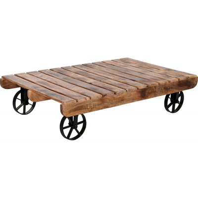 Table basse bois et métal, industriel RECOLLECTION