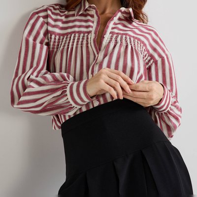 Chemise rayée rouge femme 2025