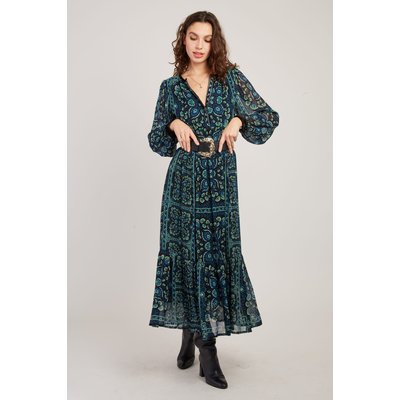 Robe longue col V à imprimé floral BALLADE DERHY