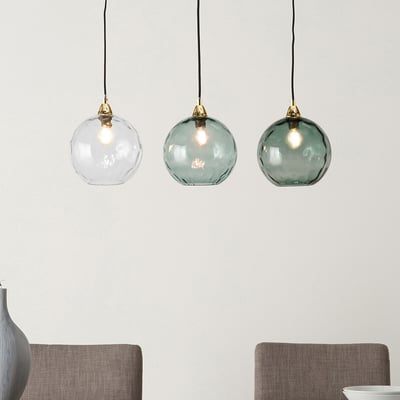 MADE.COM Ilaria 3-Light Swirl Glass Pendant Light MADE