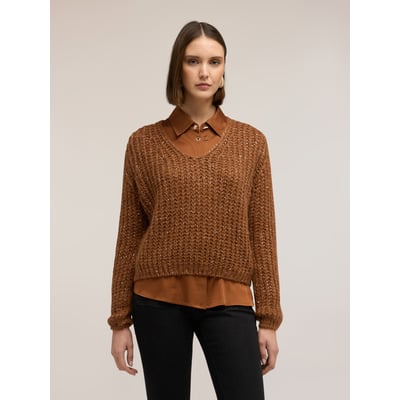 Maille à trame large avec paillettes MOTIVI